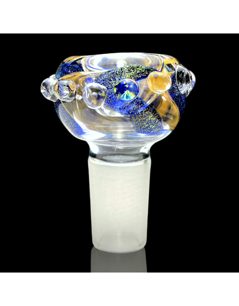 18mm Worked Dichro Bubble Slide (B) Rainbow Gabe