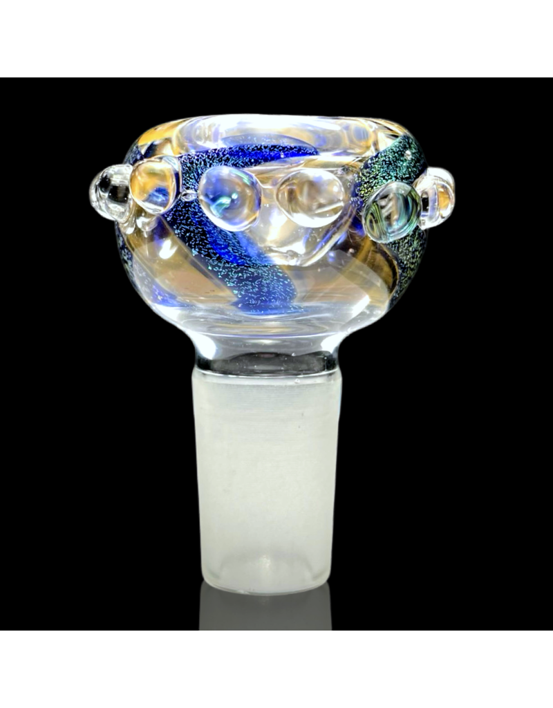 18mm Worked Dichro Bubble Slide (B) Rainbow Gabe