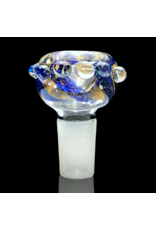 18mm Worked Dichro Bubble Slide (B) Rainbow Gabe