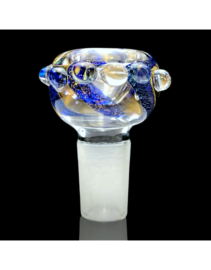 18mm Worked Dichro Bubble Slide (B) Rainbow Gabe