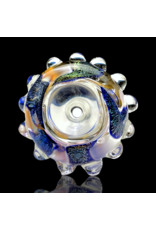 18mm Worked Dichro Bubble Slide (B) Rainbow Gabe