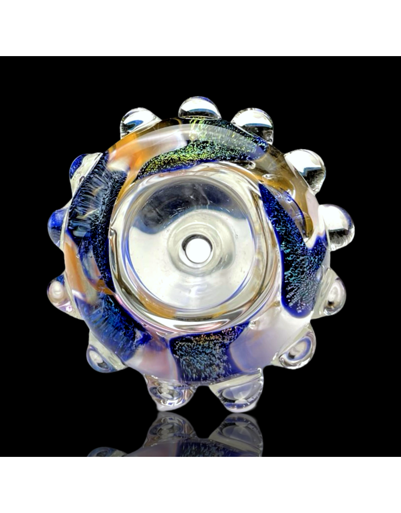 18mm Worked Dichro Bubble Slide (B) Rainbow Gabe