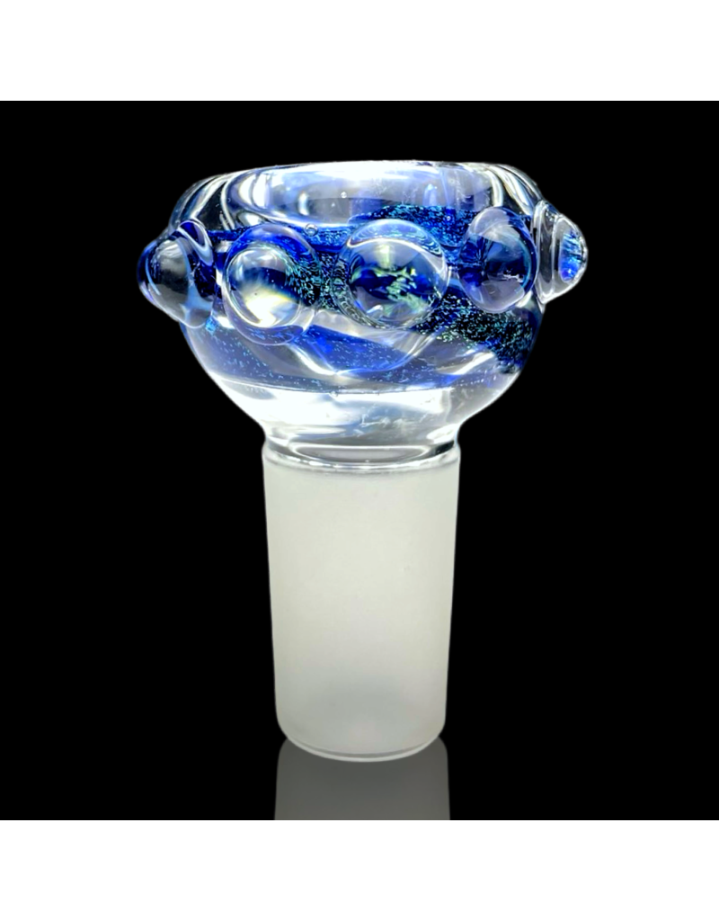 18mm Worked Dichro Bubble Slide (C) Rainbow Gabe
