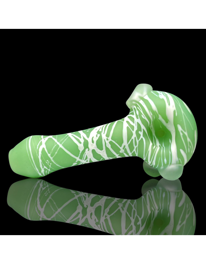 Koy Glass Koy SB Jade Green Splatter Pipe