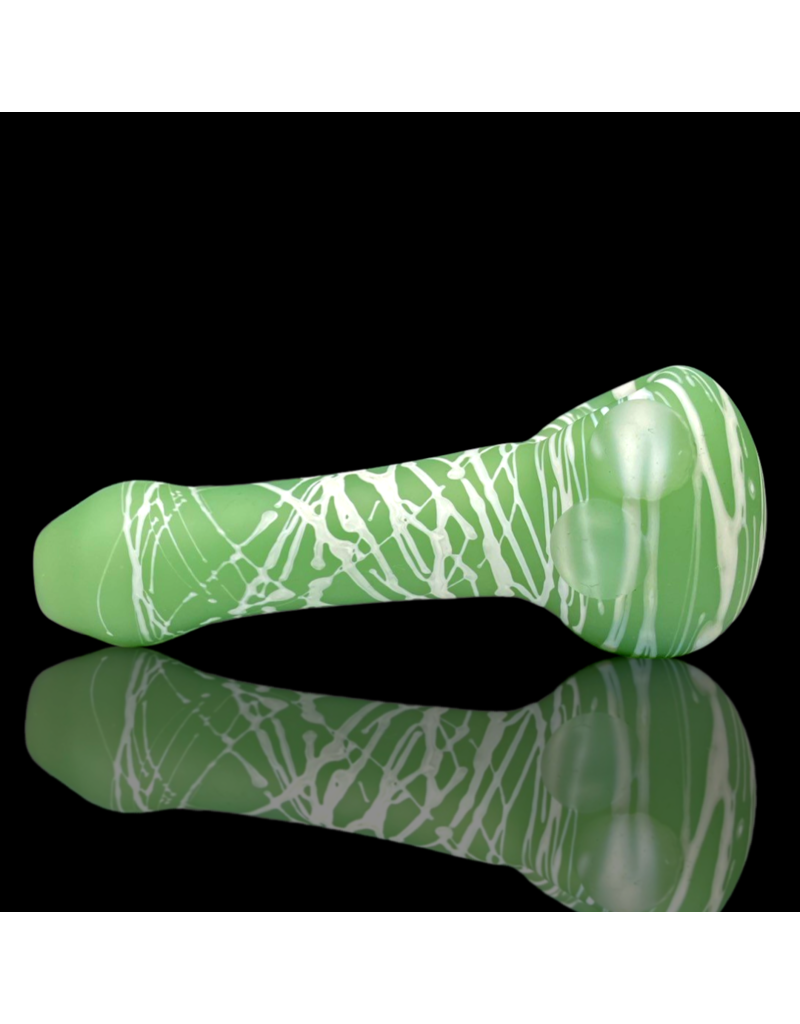 Koy Glass Koy SB Jade Green Splatter Pipe
