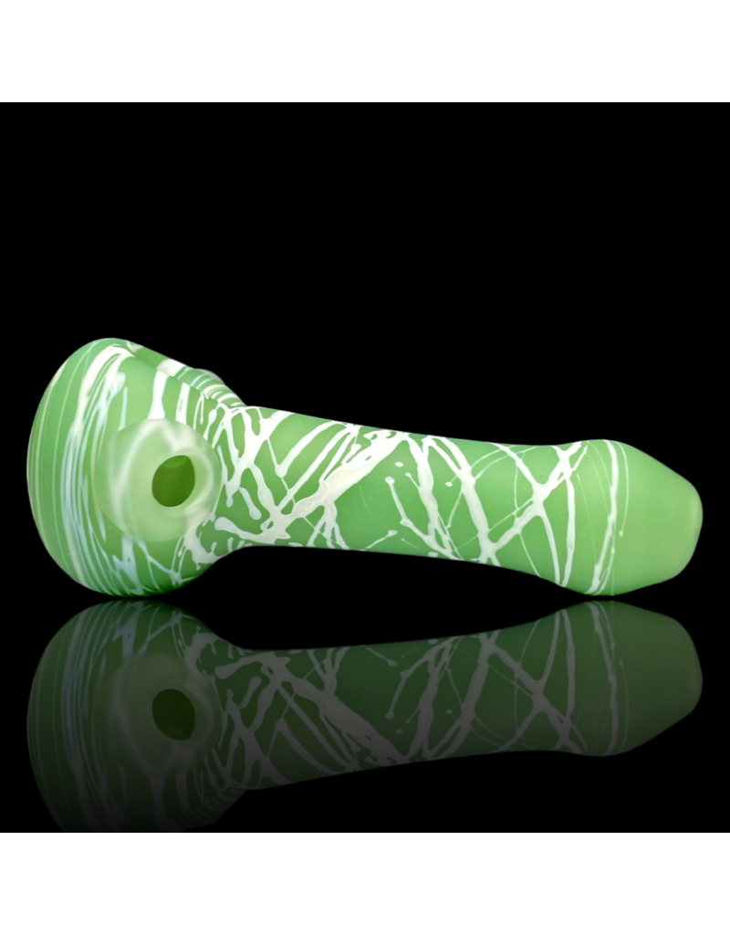 Koy Glass Koy SB Jade Green Splatter Pipe