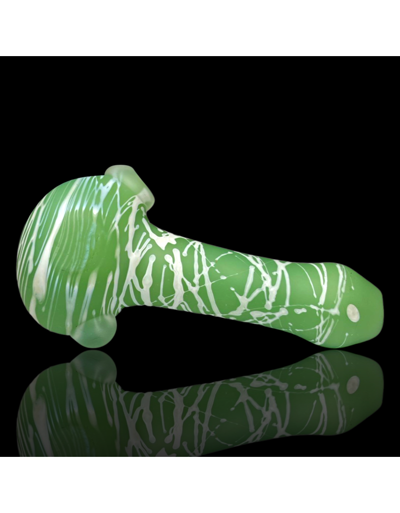 Koy Glass Koy SB Jade Green Splatter Pipe