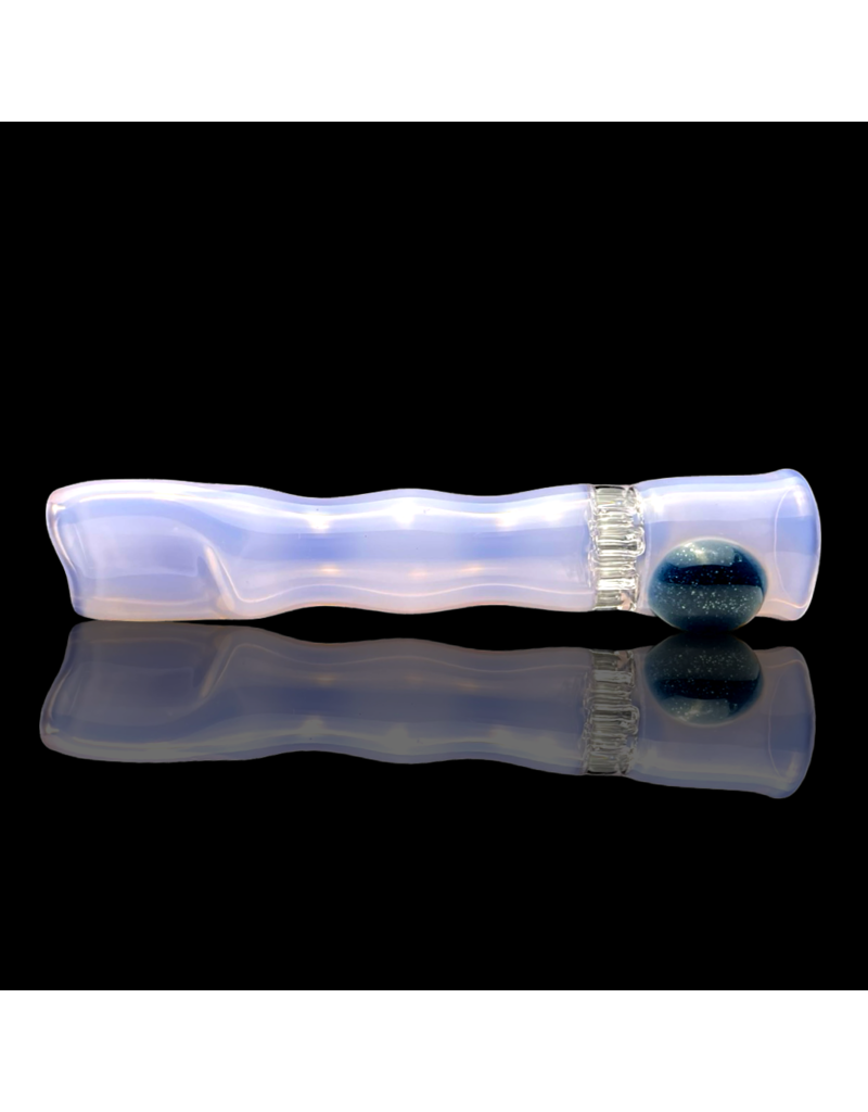 Jade Pink Honeycomb Chillum by Blazing Blue
