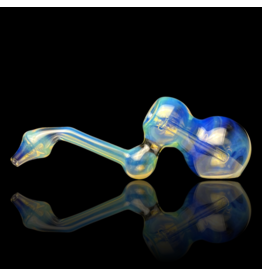 Jumbo Silver Fume Layback Bubbler Rainbow Gabe