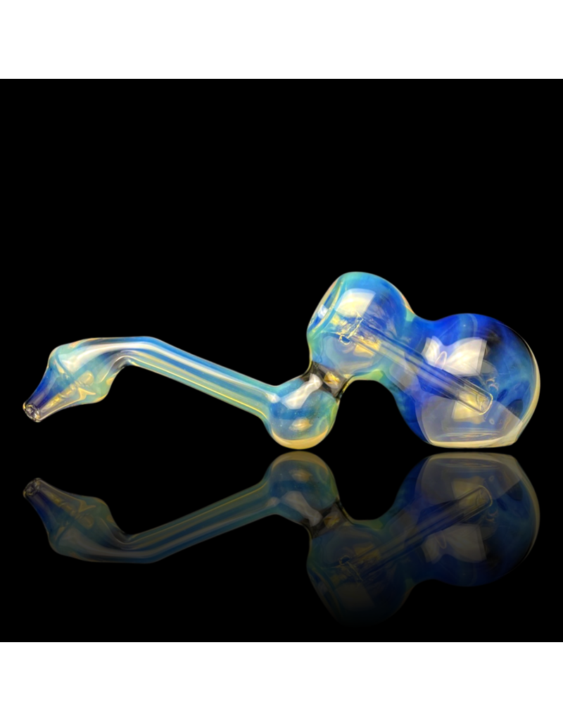 Jumbo Silver Fume Layback Bubbler Rainbow Gabe