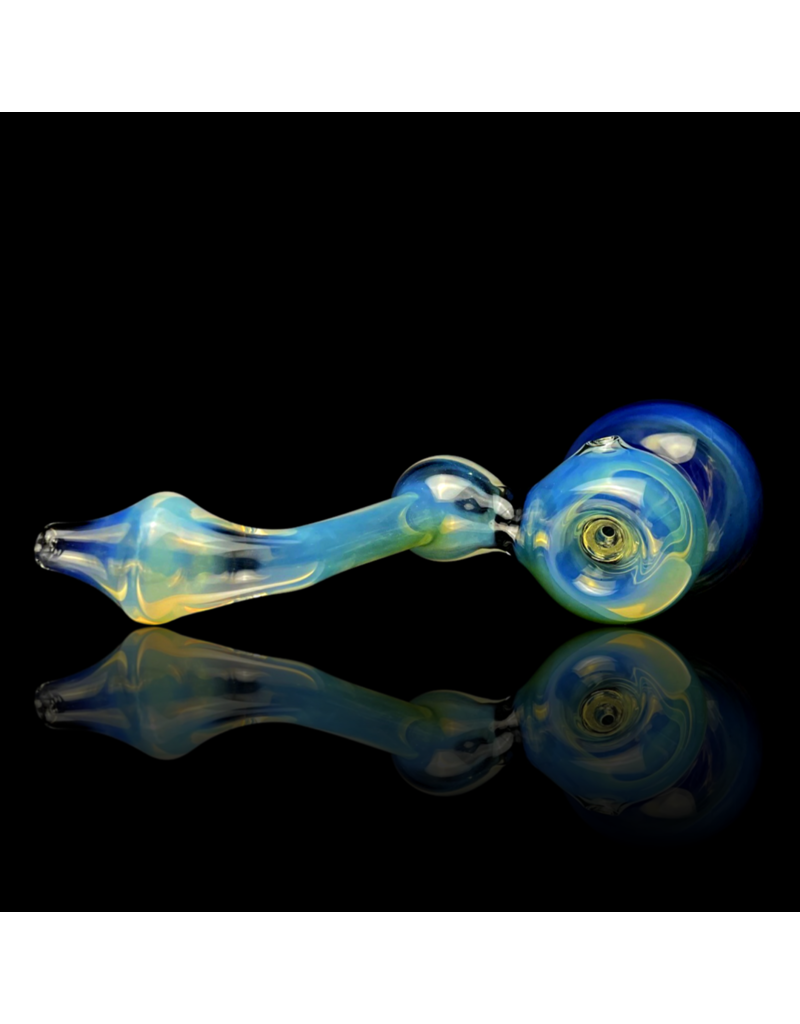 Jumbo Silver Fume Layback Bubbler Rainbow Gabe