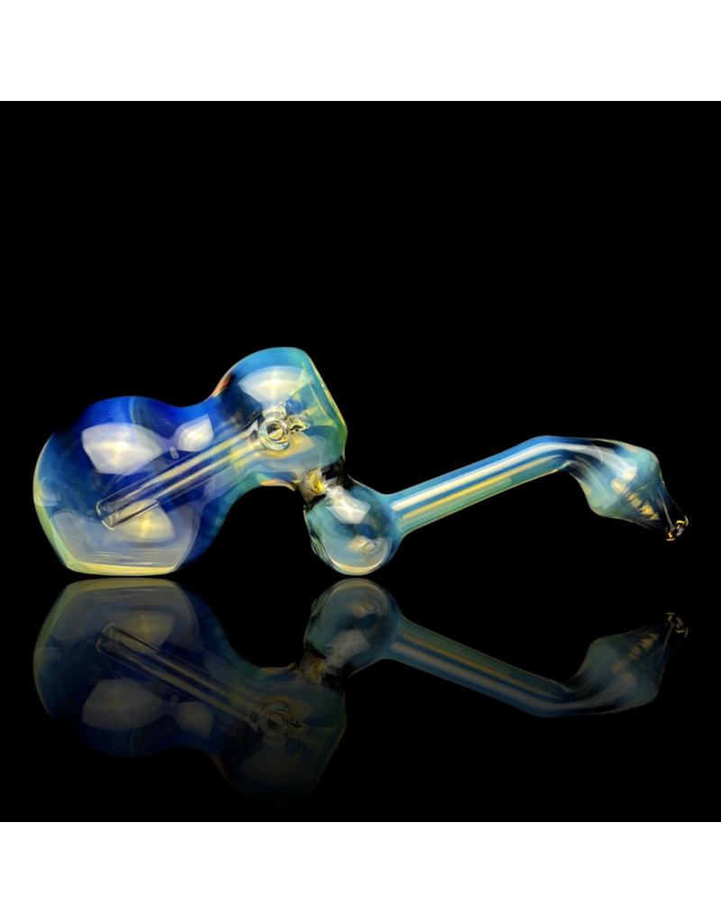 Jumbo Silver Fume Layback Bubbler Rainbow Gabe