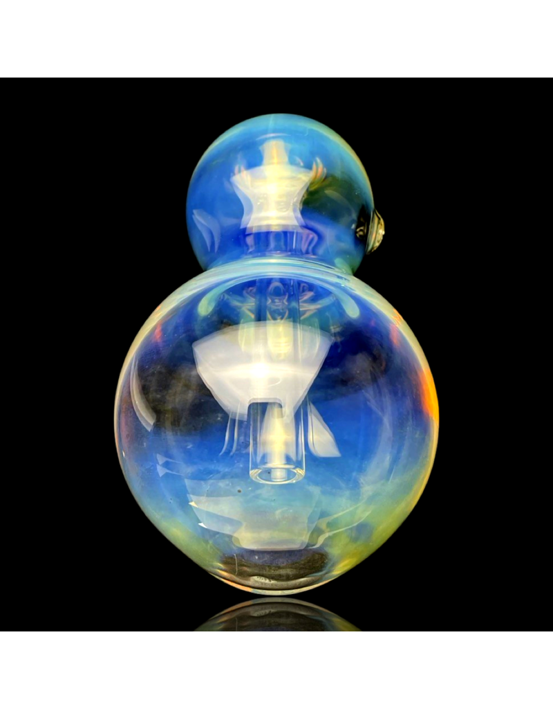 Jumbo Silver Fume Layback Bubbler Rainbow Gabe