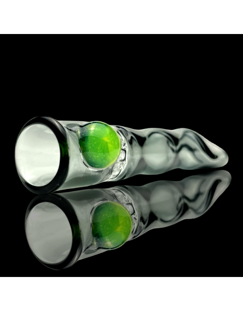 Smoke Honeycomb Chillum by Blazing Blue Glass