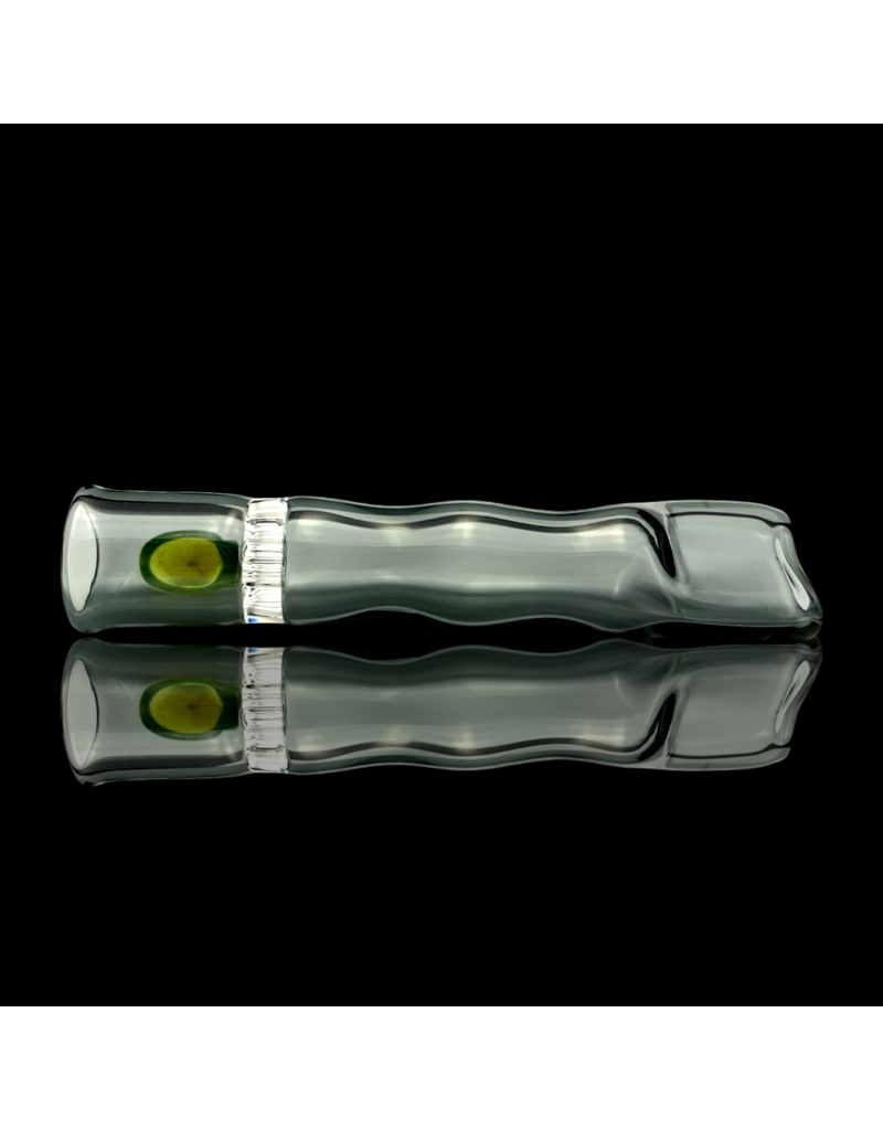 Smoke Honeycomb Chillum by Blazing Blue Glass