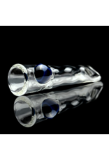 Clear Honeycomb Chillum by Blazing Blue Glass