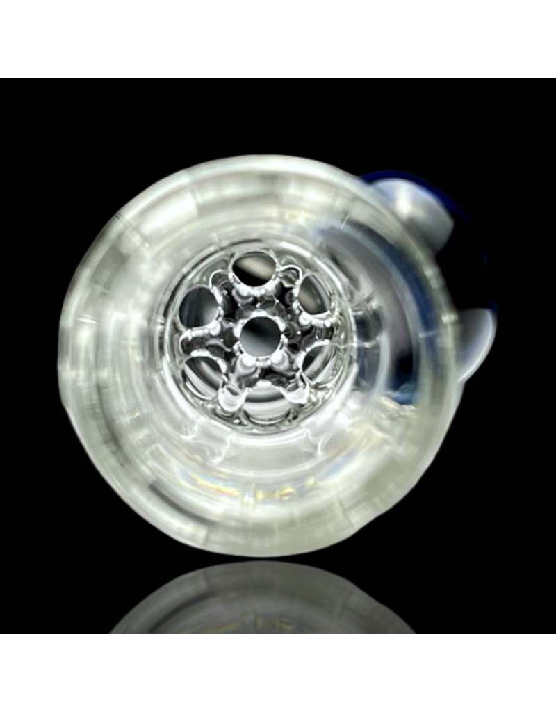 Clear Honeycomb Chillum by Blazing Blue Glass
