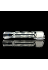 Clear Honeycomb Chillum by Blazing Blue Glass