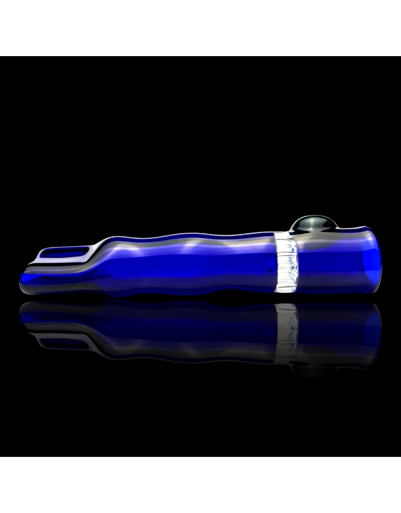 Cobalt Honeycomb Chillum by Blazing Blue