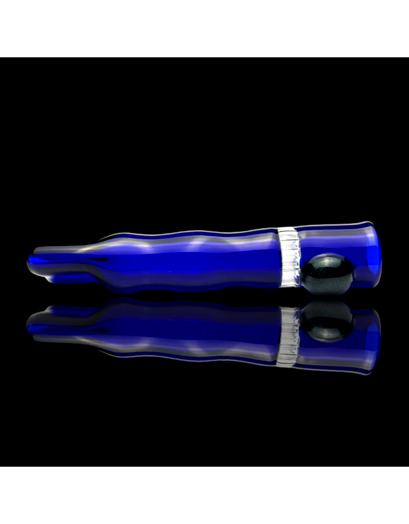 Cobalt Honeycomb Chillum by Blazing Blue