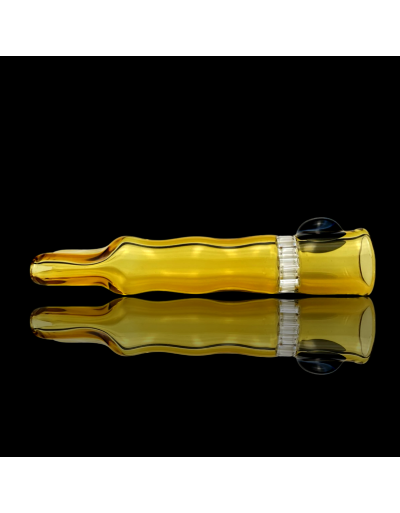 Amber Honeycomb Chillum by Blazing Blue