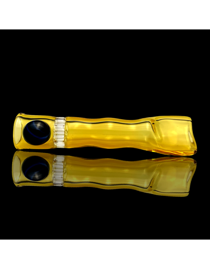 Amber Honeycomb Chillum by Blazing Blue