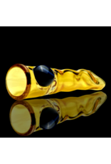 Amber Honeycomb Chillum by Blazing Blue