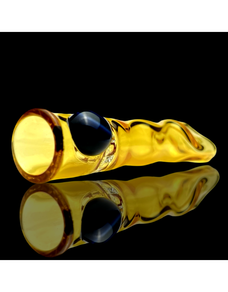 Amber Honeycomb Chillum by Blazing Blue