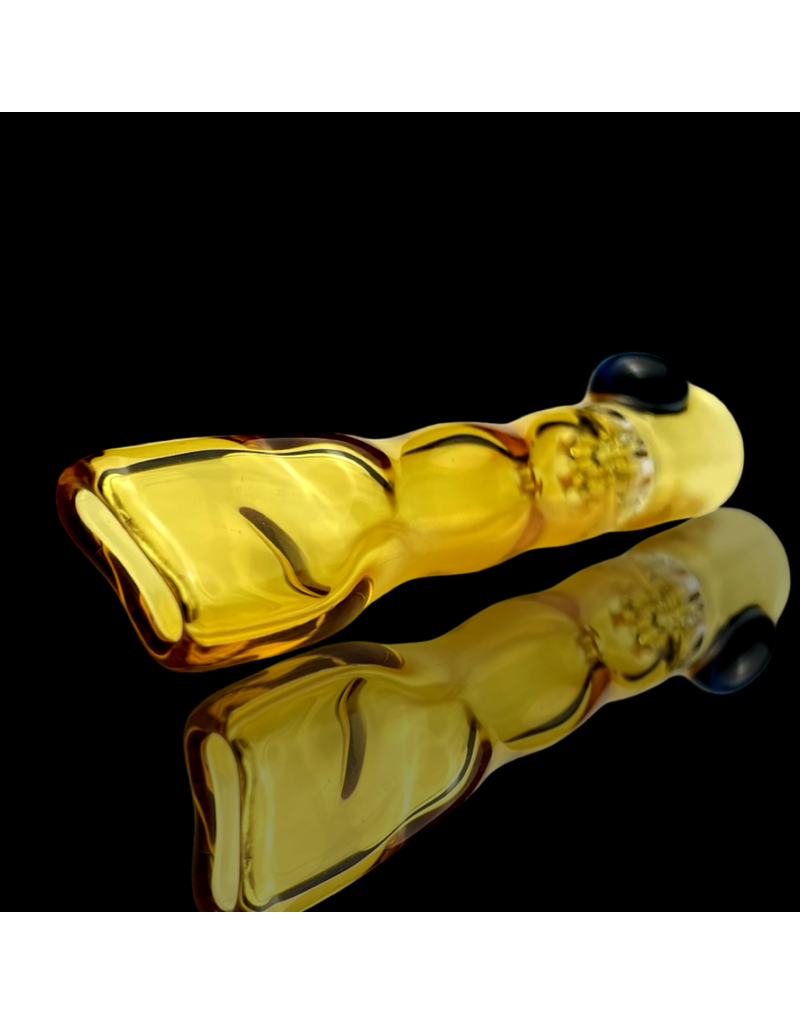Amber Honeycomb Chillum by Blazing Blue