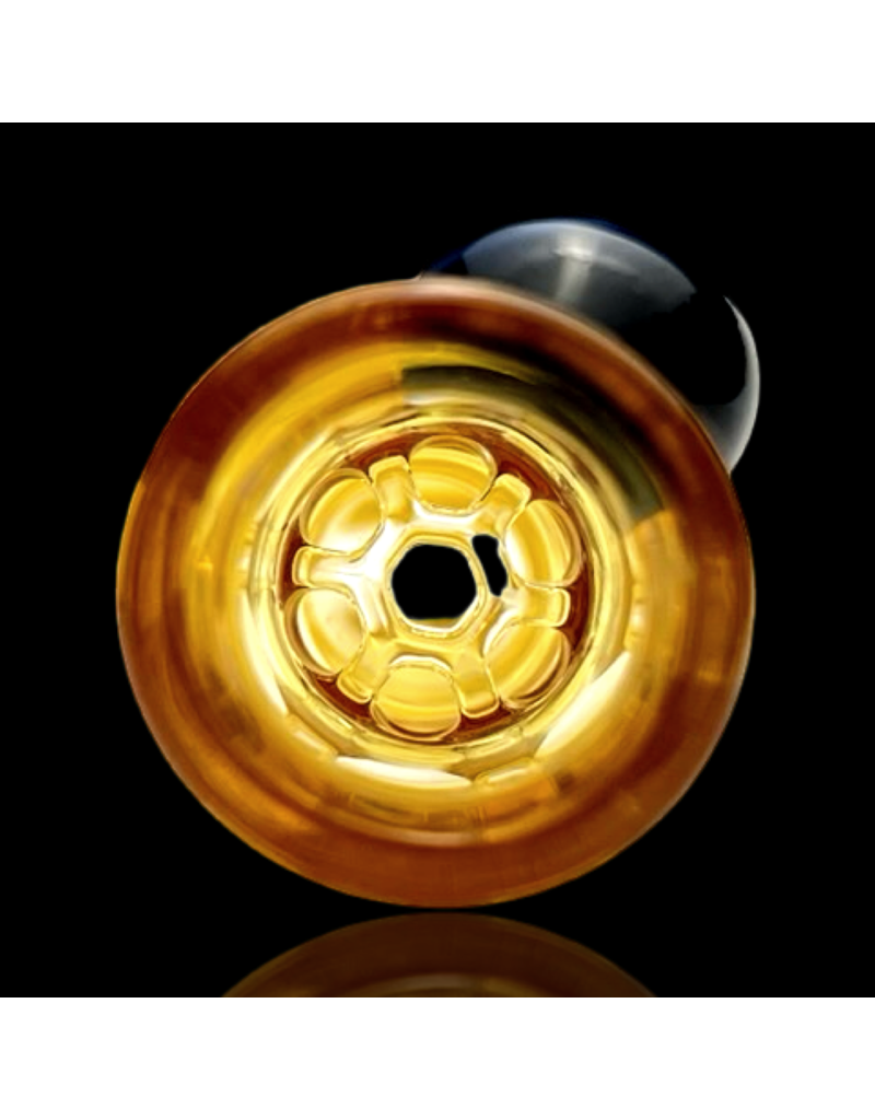 Amber Honeycomb Chillum by Blazing Blue