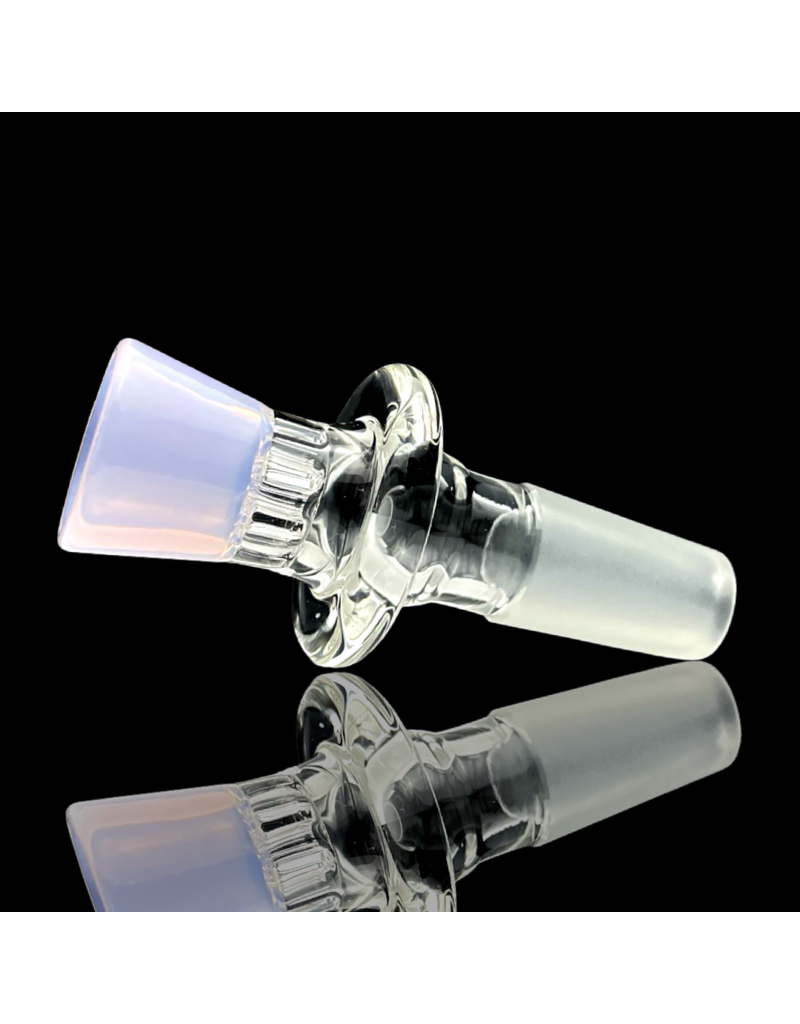 14mm JADE PINK Honeycomb Disc Slide Blazing Blue