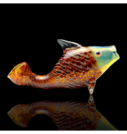 Key Glass Co Coil Pattern Fish Pipe E