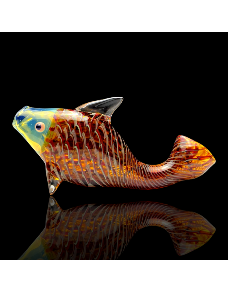 Key Glass Co Coil Pattern Fish Pipe E by KGC