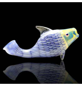 Key Glass Co Coil Pattern Fish Pipe D
