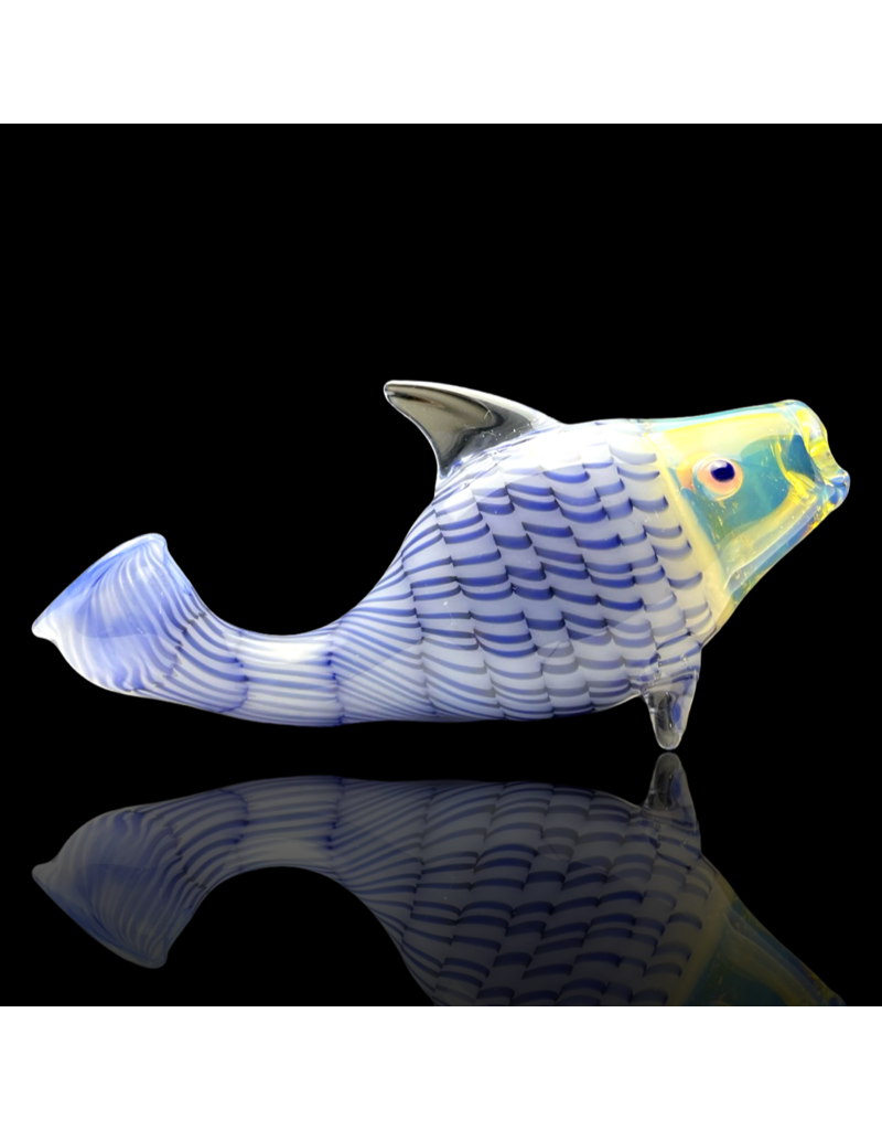 Key Glass Co Coil Pattern Fish Pipe D by KGC