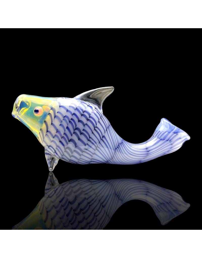 Key Glass Co Coil Pattern Fish Pipe D by KGC