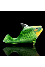 Key Glass Co Coil Pattern Fish Pipe by B KGC