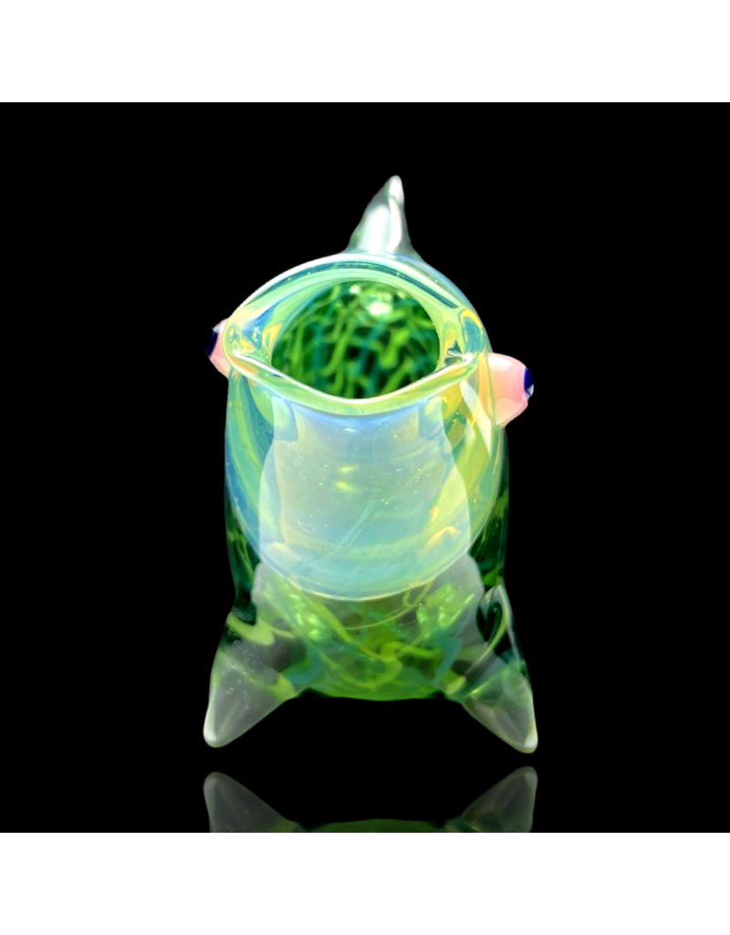 Key Glass Co Coil Pattern Fish Pipe by B KGC