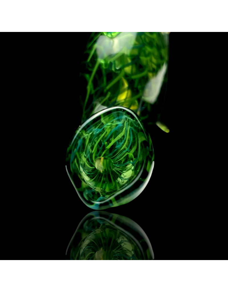 Key Glass Co Coil Pattern Fish Pipe by B KGC