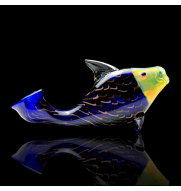 Key Glass Co Coil Pattern Fish Pipe C