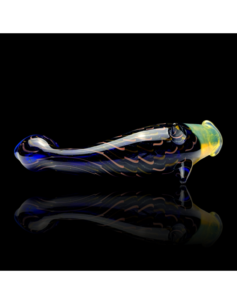 Key Glass Co Coil Pattern Fish Pipe C by KGC
