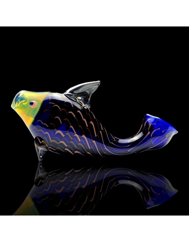 Key Glass Co Coil Pattern Fish Pipe C by KGC