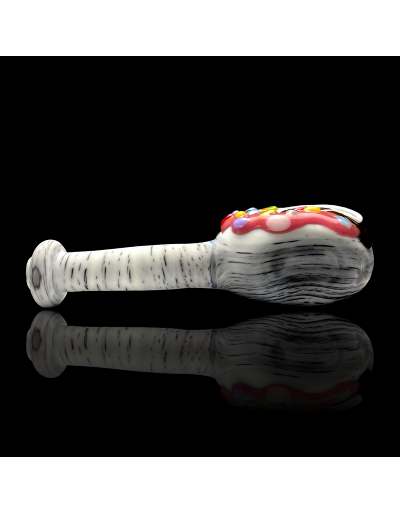 KGB Glass KGB x Witch DR 10mm Strawberry Frosted Birch Donut Dry Rig