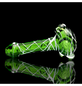 Koy Glass Green Splatter Pipe Koy Glass