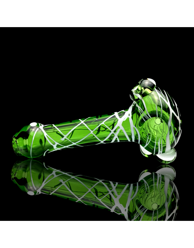 Koy Glass Green Splatter Pipe Koy Glass