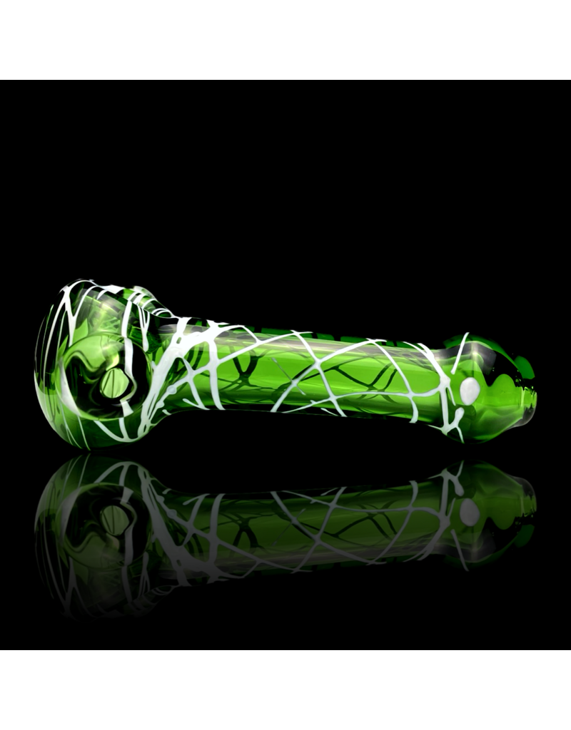 Koy Glass Green Splatter Pipe Koy Glass