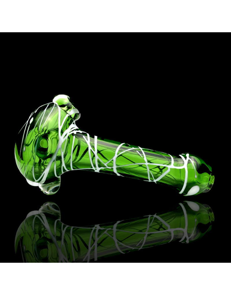 Koy Glass Green Splatter Pipe Koy Glass