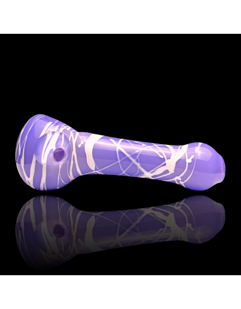 Koy Glass Milky Purple Splatter Pipe Koy Glass