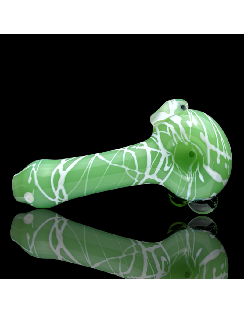 Koy Glass Jade Green Splatter Pipe Koy Glass