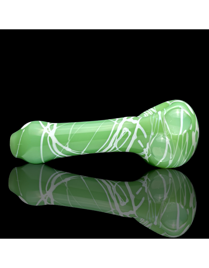 Koy Glass Jade Green Splatter Pipe Koy Glass